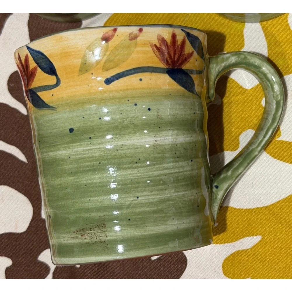Pier 1 handpainted stoneware